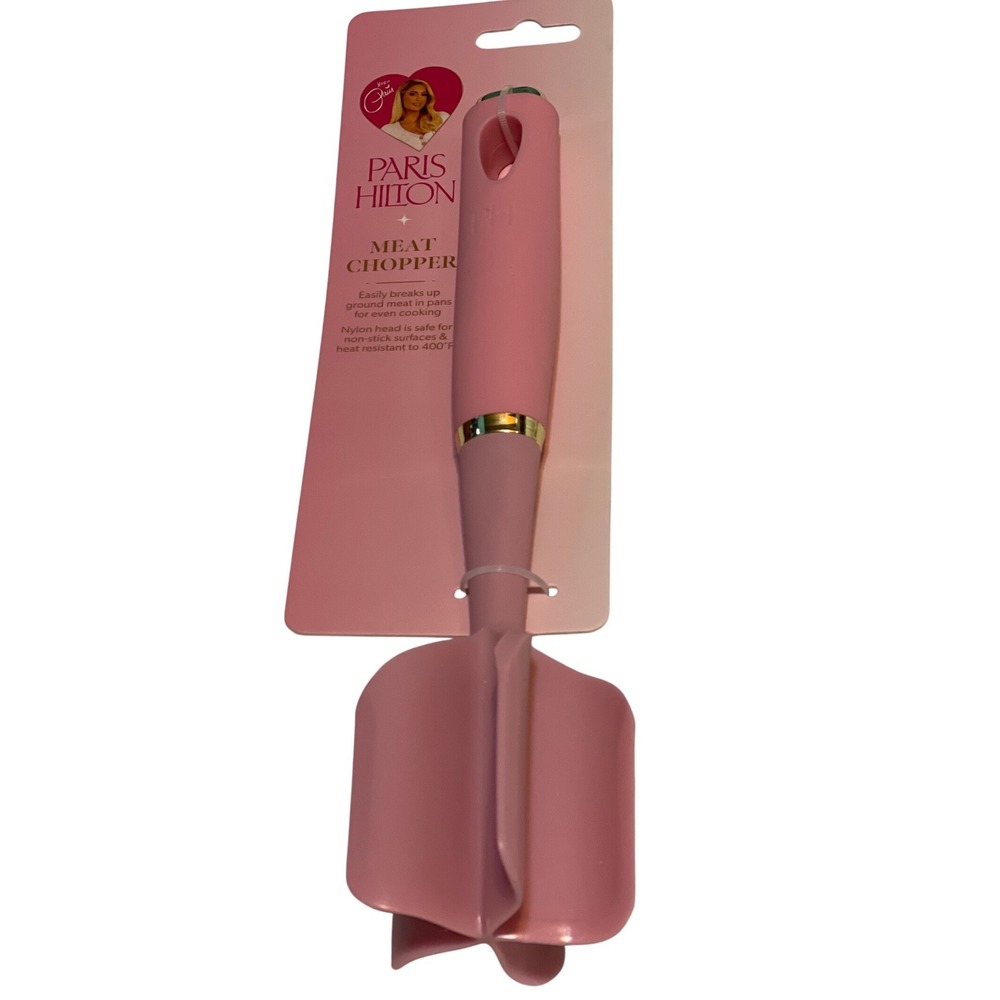 Paris Hilton Meat Chopper Pink Nylon Heat Resistant Kitchen Tool Masher New Chic